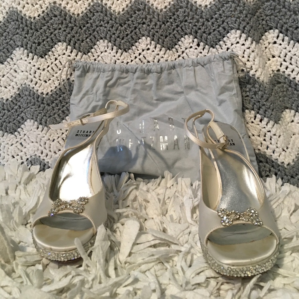 Stuart Weitzman bridal shoes.